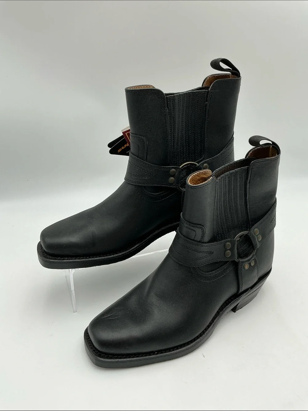 Black Leather Ankle Boots New without Box Men's Size 7.5